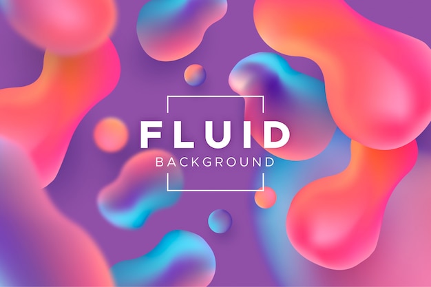 3D fluid shapes background