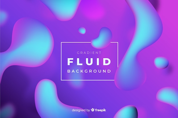 3d fluid shapes background