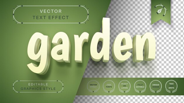 3d garden edit text effect editable font style