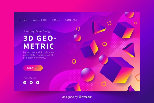 3d geometric models landing page