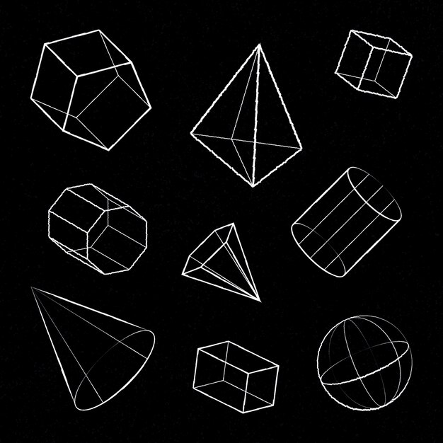 3D幾何学的形状セットベクトル