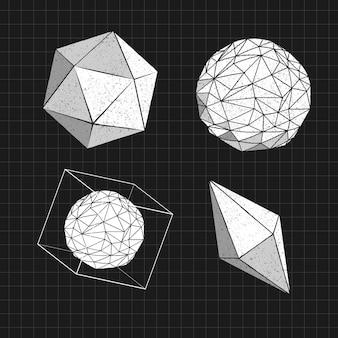 3d geometric shape set