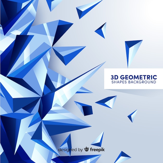 3d geometric shapes background