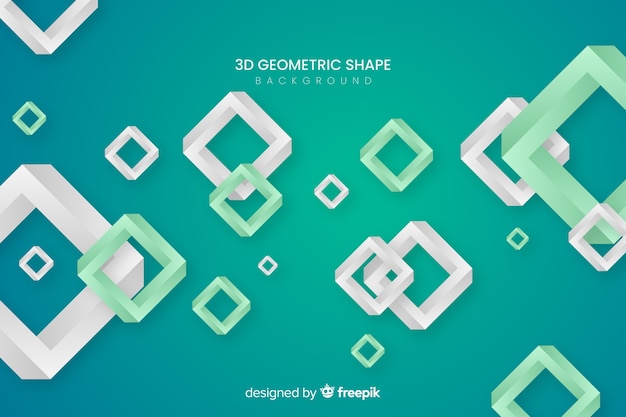 3d geometric shapes background