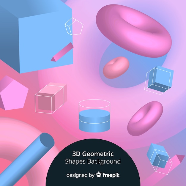 Sfondo di forme geometriche 3d