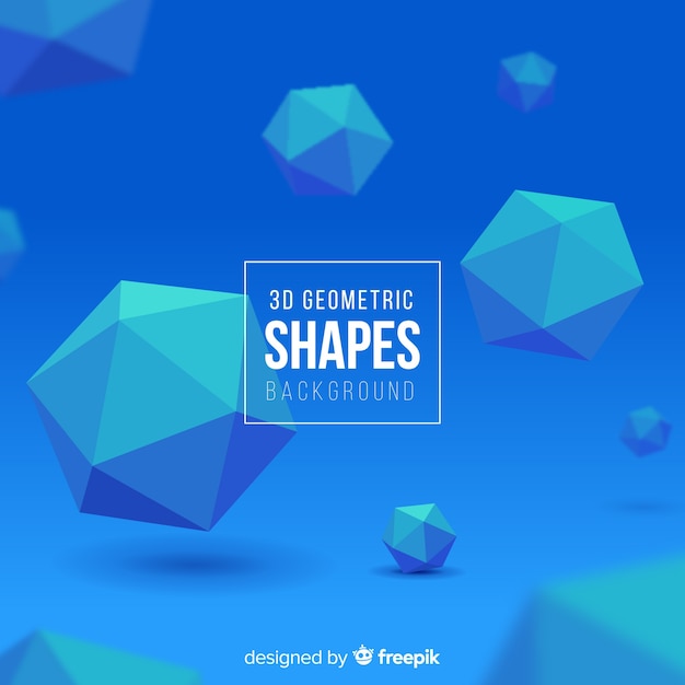 Free vector 3d geometric shapes background