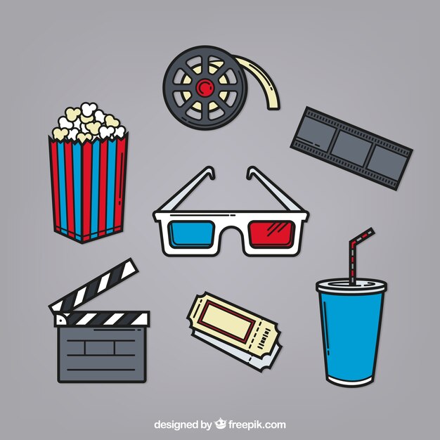 3d glasses and other hand drawn film elements