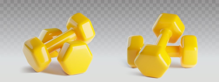 Бесплатный Вектор 3d спортзал вес для спортивных упражнений фитнес гантель