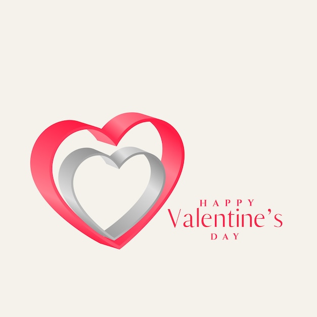 3d дизайн формы сердца для дня Святого Валентина