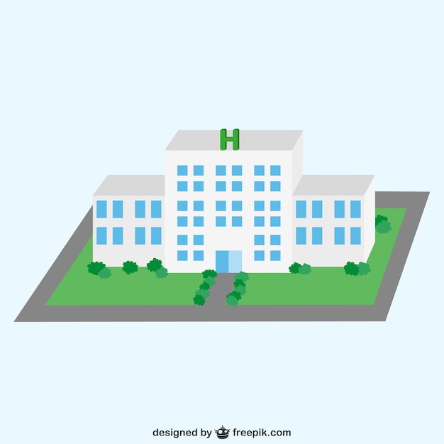 Free vector 3d hospital