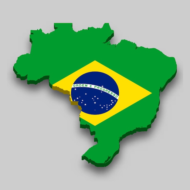 ブラジルの国旗のイラスト 無料のベクター
