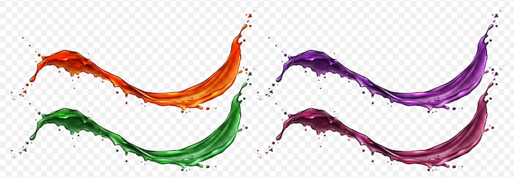 Free Vector 3d liquid juice red wine and purple drink splash isolated on transparent background realistic cherry berry cocktail drop flow grape wave with falling droplet illustration blueberry spiral syrup