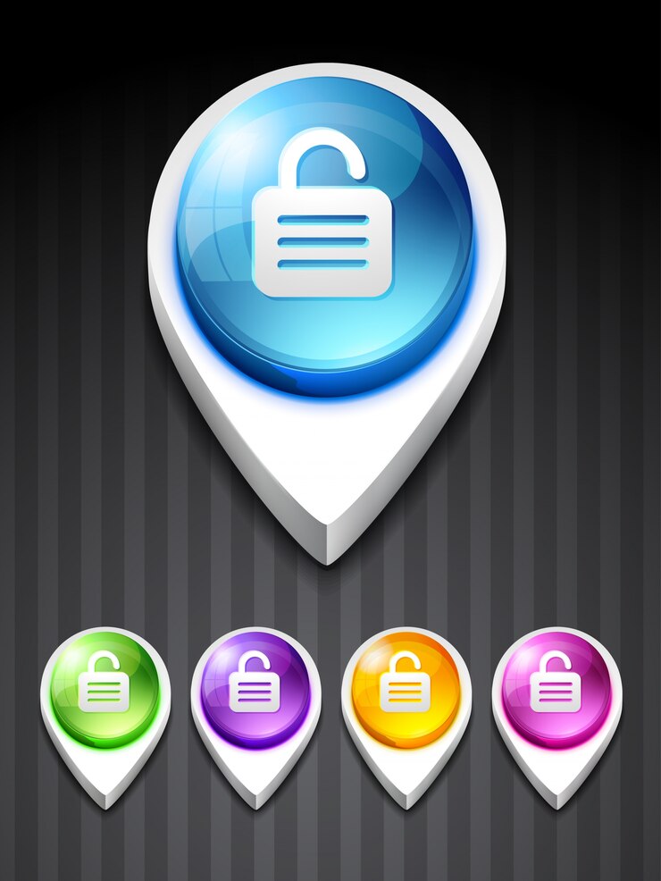 Free Vector 3d lock icon