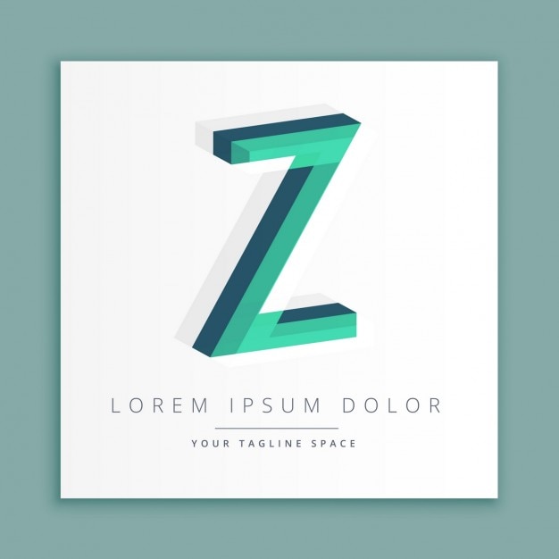 3d logo with letter z