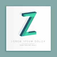 Free vector 3d logo with letter z