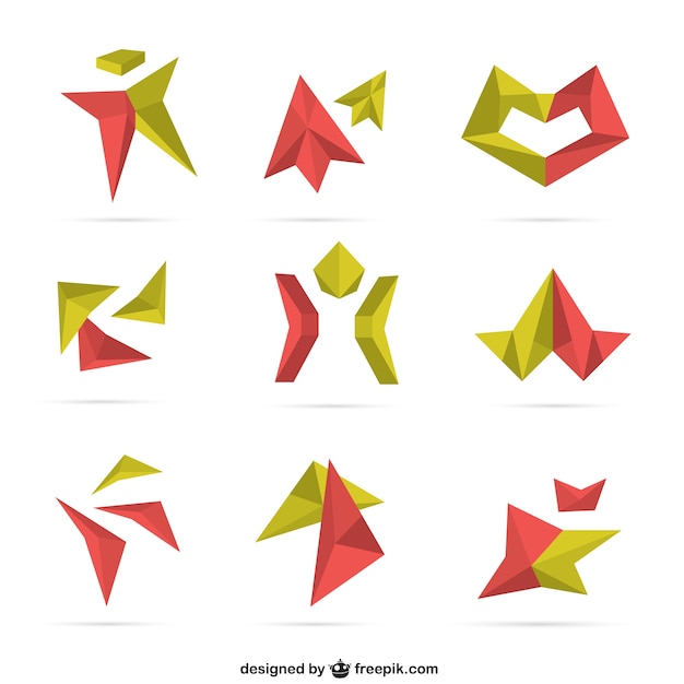 Бесплатное векторное изображение Коллекция 3d логотипы