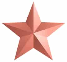 Free vector 3d metal star isolated