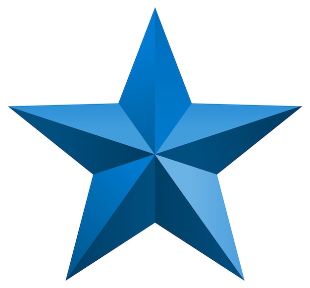 Free vector 3d metal star isolated