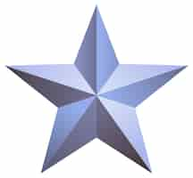 Free vector 3d metal star isolated