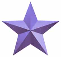 Free vector 3d metal star isolated