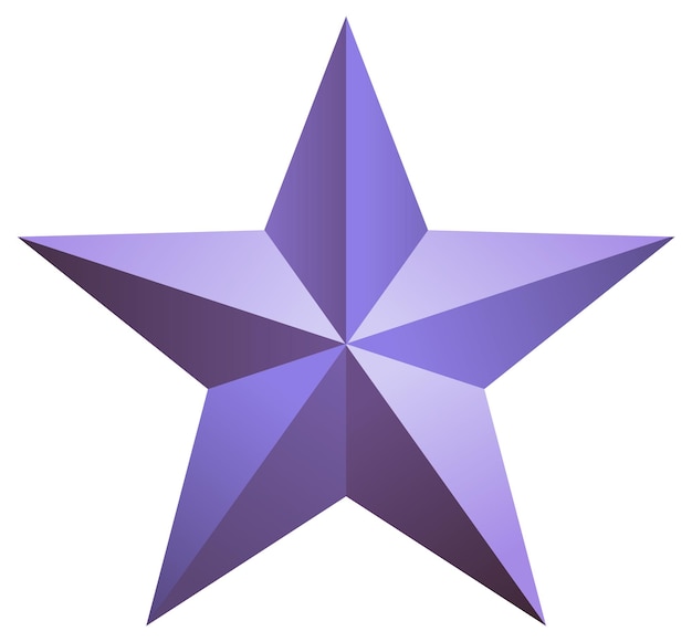 Free vector 3d metal star isolated