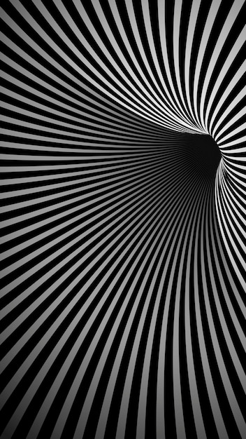 Free vector 3d monotone mystery vortex design element vector