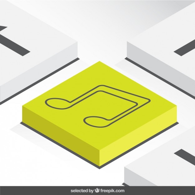 Free Vector 3d music button