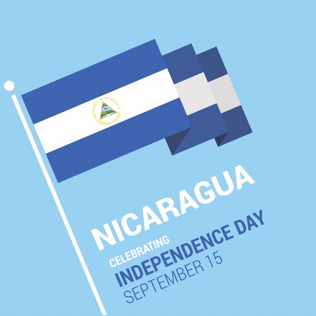 3d 니카라과 국기 독립 기념일 디자인