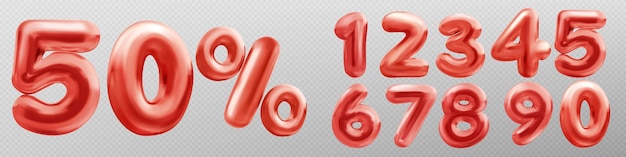 Бесплатное векторное изображение 3d шрифт чисел со знаком процента для скидки