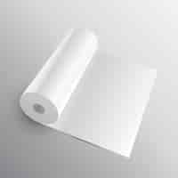 Бесплатное векторное изображение 3d рулон бумаги или тканевый макет