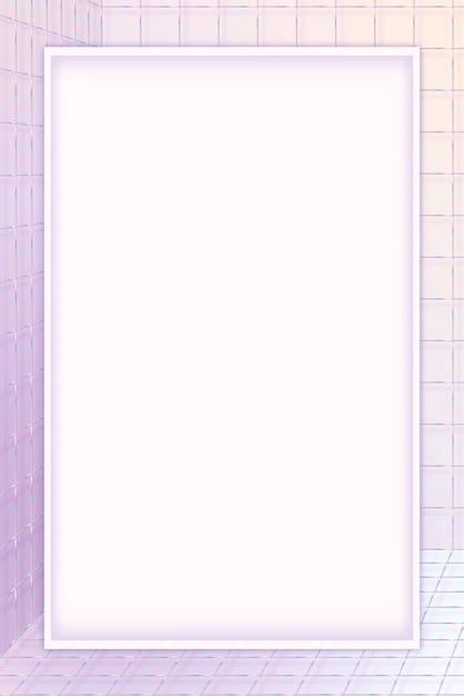 Free vector 3d pastel vector grid patterned frame