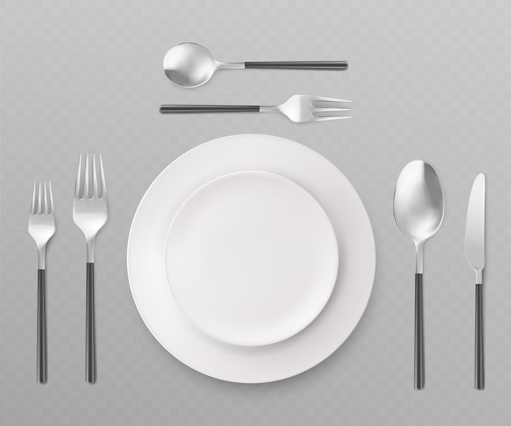 無料Vector 3d プレート 食器のトップビュー