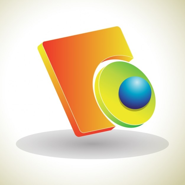 Бесплатное векторное изображение 3d логотип знак