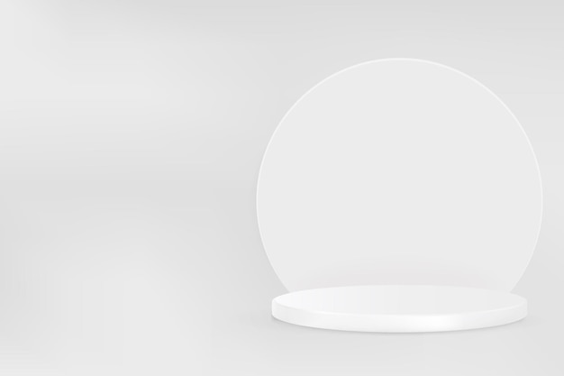 灰色のトーンで表彰台を表示する3D製品の背景