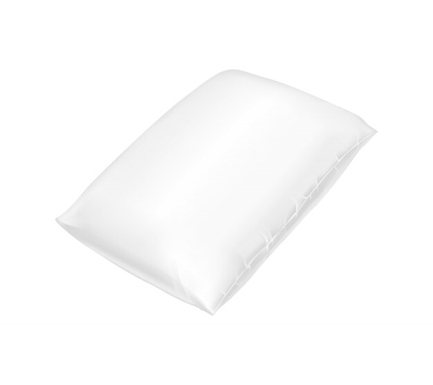 3d realistic comfortable square pillow. 