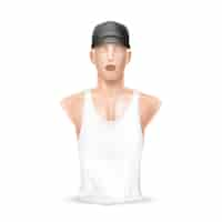 無料ベクター スポーツ服の3d現実的なマネキン