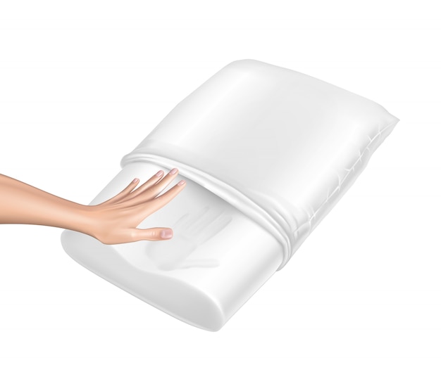 3d реалистичная подушка с эффектом памяти