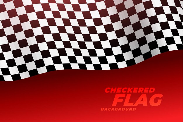 3d realistic racing flag checkered background