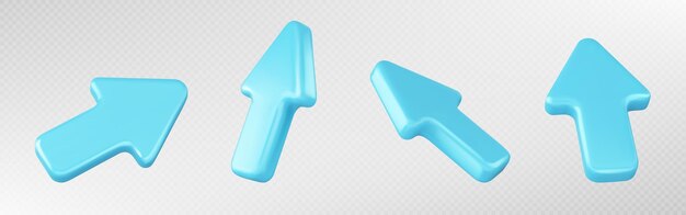 3 d レンダリング ベクトルをクリックするマウス矢印カーソル アイコン