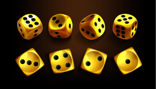 3d rendering of dices illustration