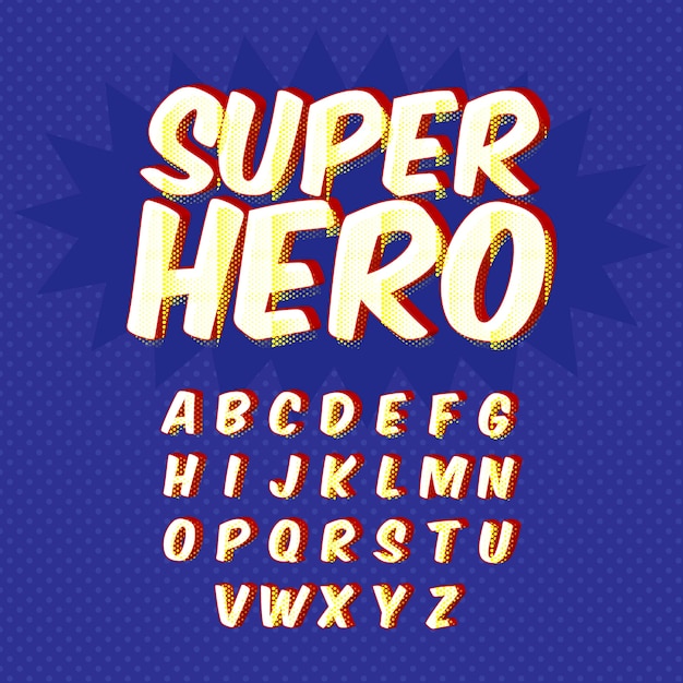 Free vector 3d retro alphabet