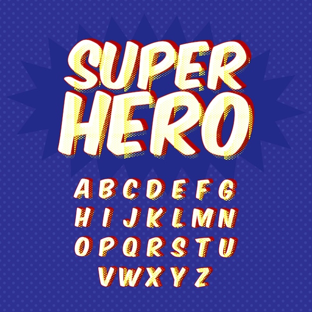 3d retro alphabet