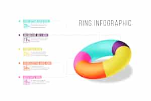 Free vector 3d ring infographic concept