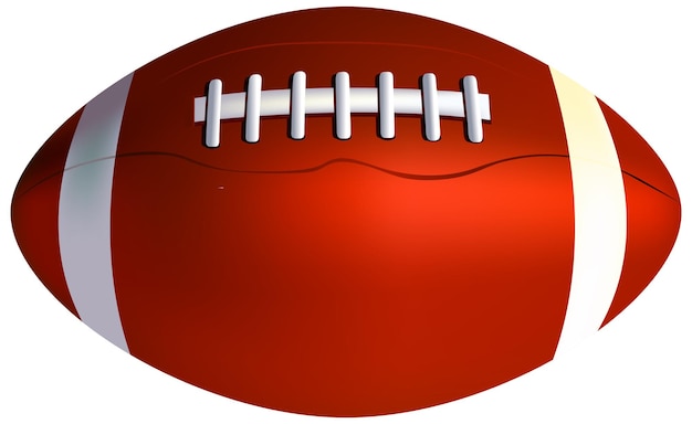 Free vector 3d rugby ball isolated
