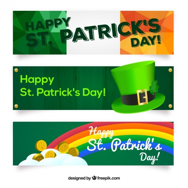 3d Saint Patrick's day banners