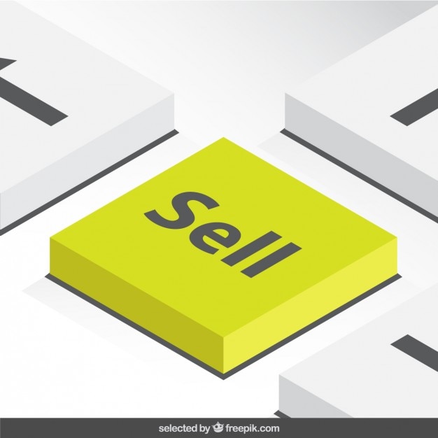 Free vector 3d sell button