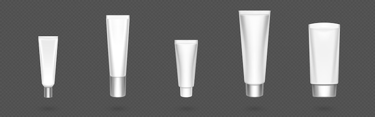 Free Vector 3d set of cosmetic cream tubes