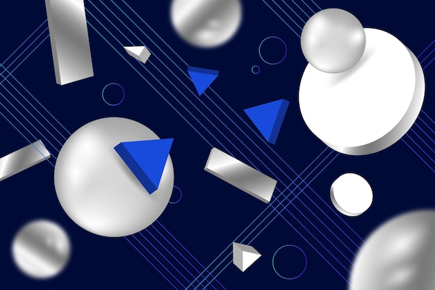 Free vector 3d shapes background