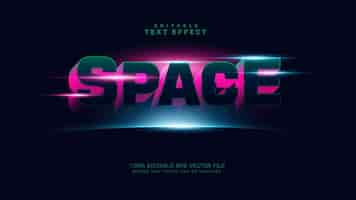 Free vector 3d space text effect