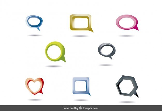 3d 연설 거품 컬렉션